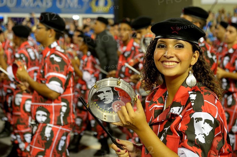 Young woman wearing a Che Guevara costume