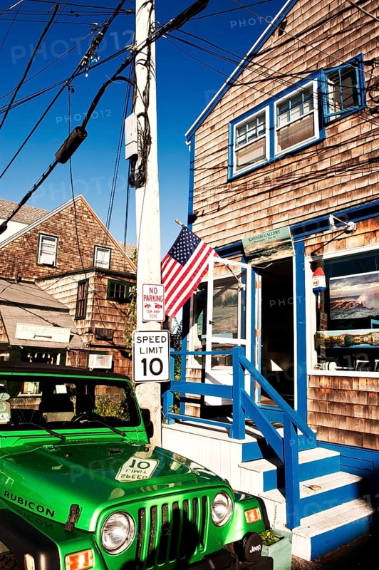 SUV parked in front of a house