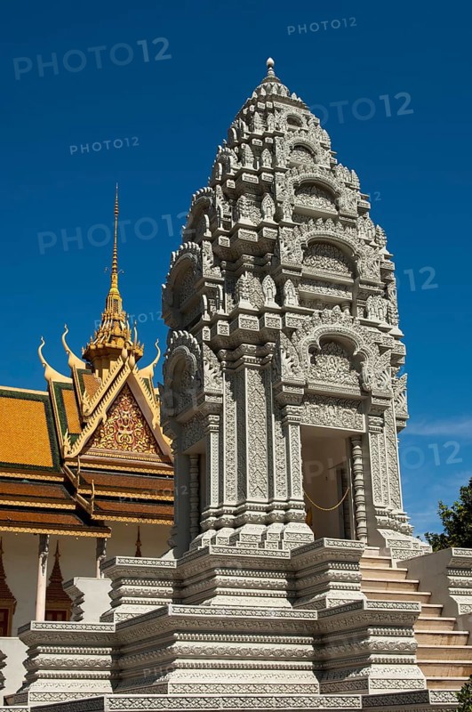 The elaborately decorated Stupa of Princess Kantha Bopha