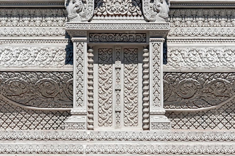 Detailed view of a stupa