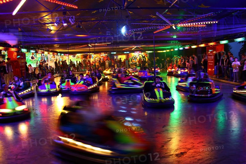 Fairground ride at night