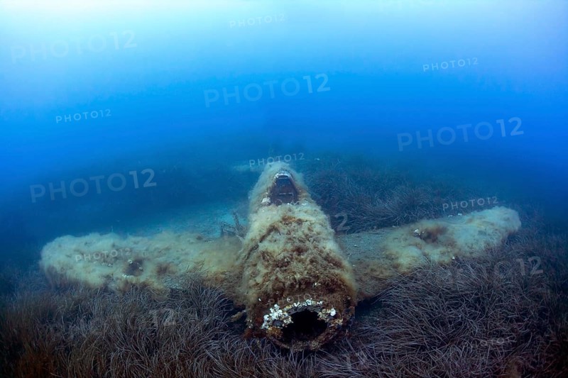 American fighter plane P47 Thunderbolt wreck from the 2nd World War