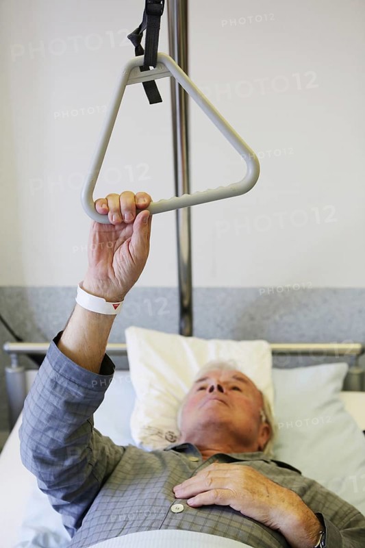 Senior in a hospital