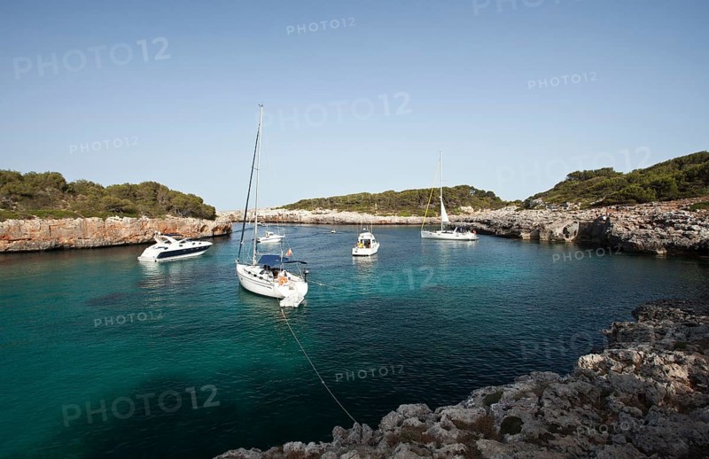 Boats at anchor in the bay