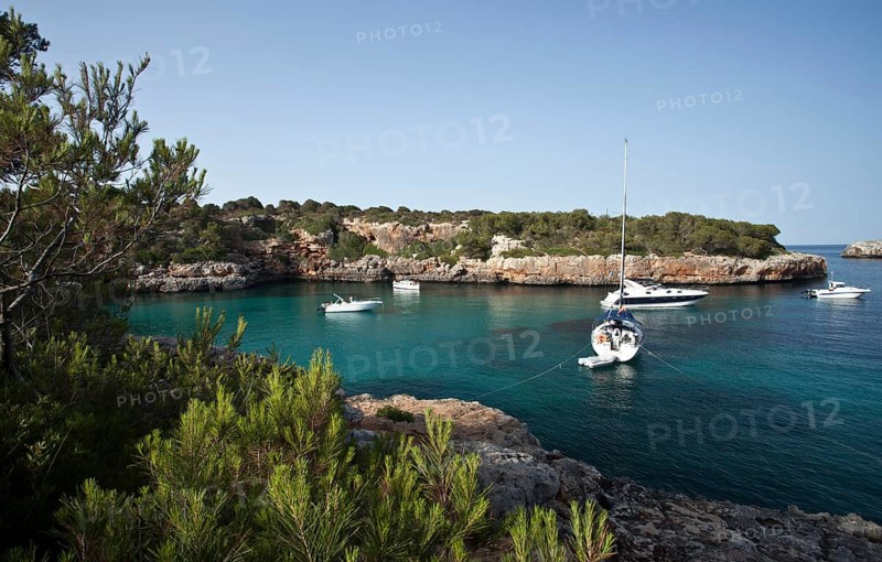 Boats at anchor in the bay