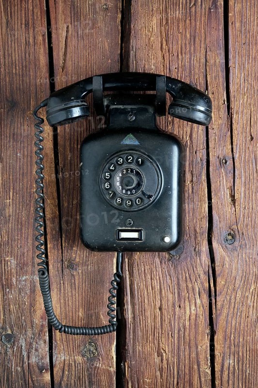 Old Bakelite wall telephone from 1950