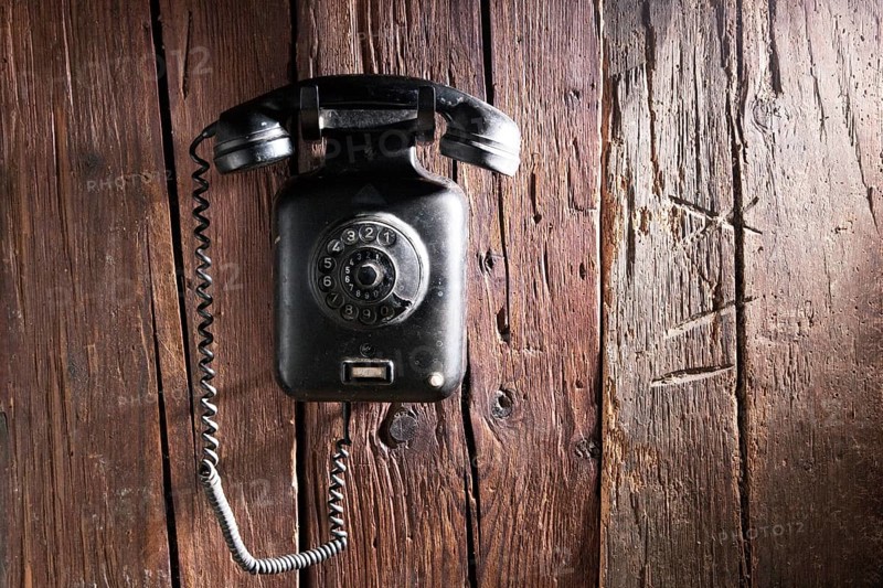 Old Bakelite wall telephone from 1950