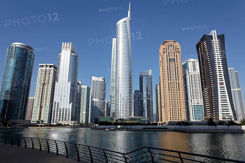 Skyscrapers on an artificial lake
