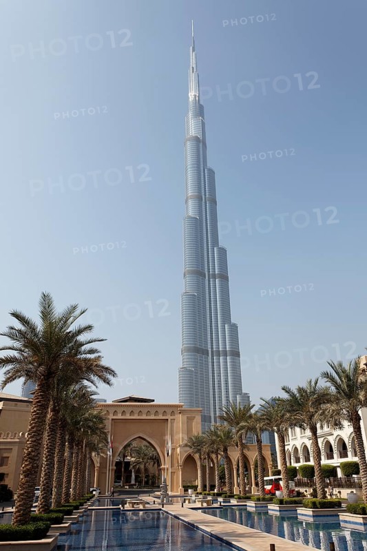 Burj Khalifa and entrance to The Palace Hotel