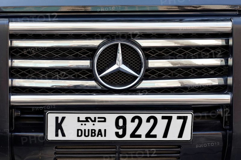 Mercedes with a Dubai number plate