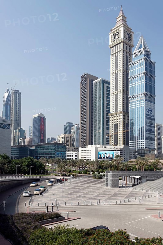 Skyscrapers built in differing architectural styles