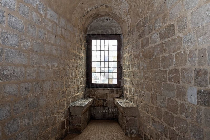Cell in the medieval castle tower Tour Jeanne d'Arc