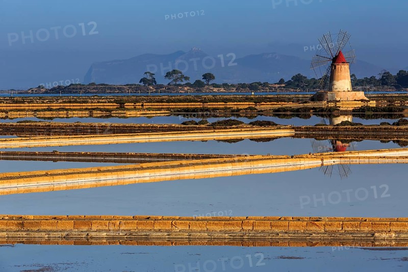 The old saltworks in the Laguna dello Stagnone near Trapani