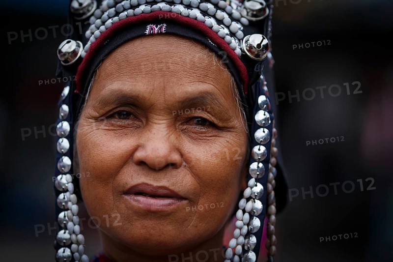 Portrait of woman from the Akha tribe