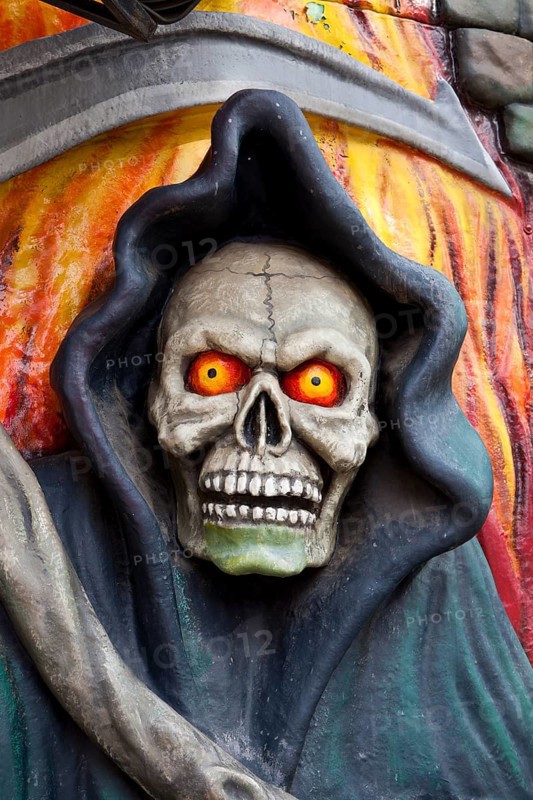 Figure on a ghost train