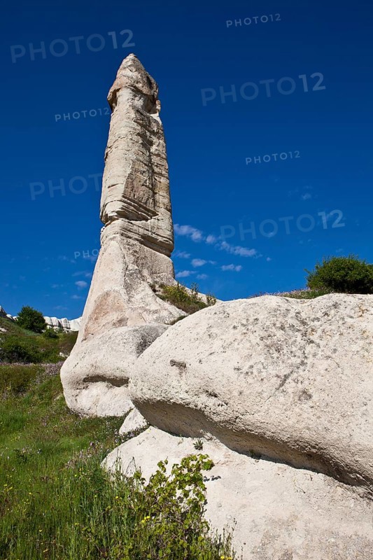 Fairy Chimneys made of tufa in the Valley of Love near the World Heritage Site of Goereme