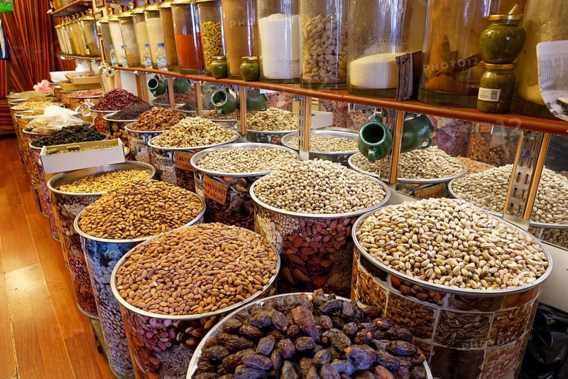 Almonds and pistachios