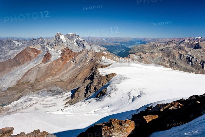 View from the summit of Monte Cevedale towards the Koenig