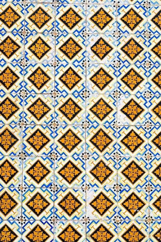 Tiles of traditional Portuguese house