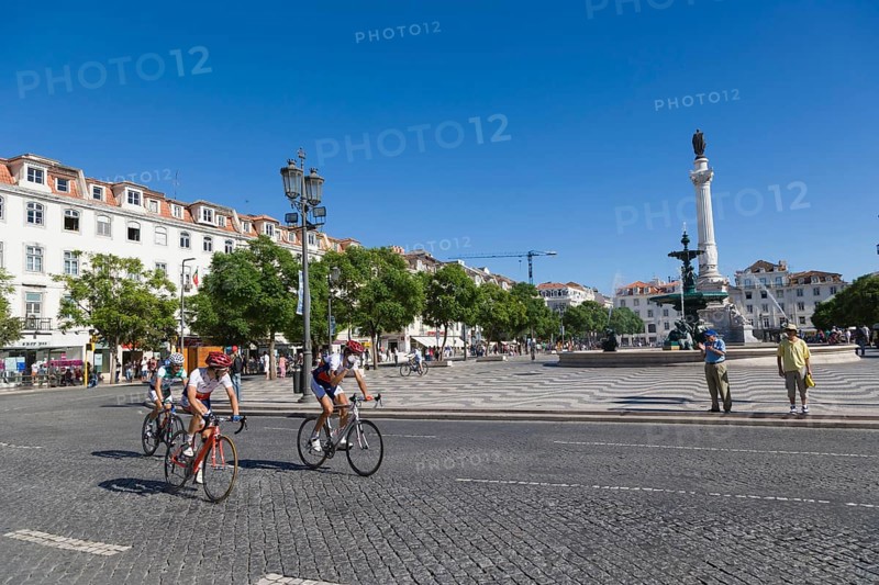 Cyclists of the Tour of Portugal cycling race