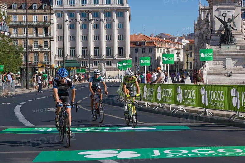Cyclists of the Tour of Portugal cycling race
