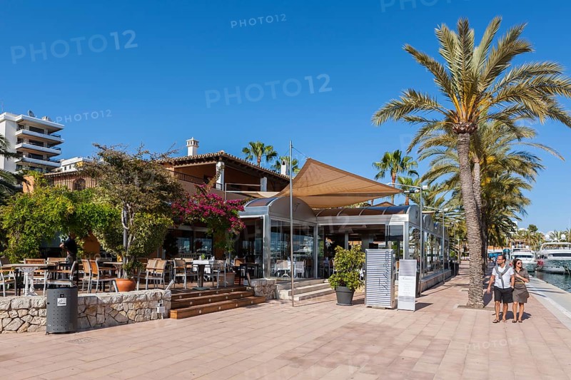 Promenade with restaurants in Puerto Portals