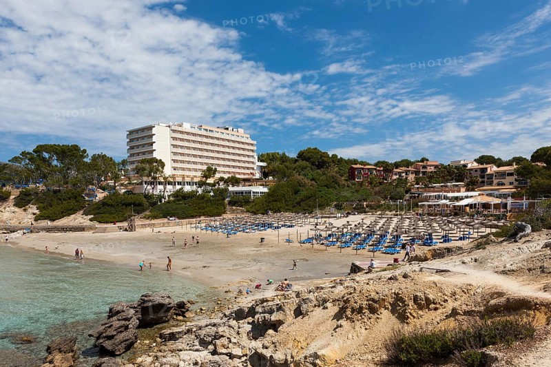A bay with hotels of the Costa de la Calma