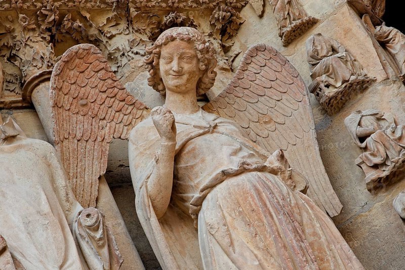 Angel on the left main portal