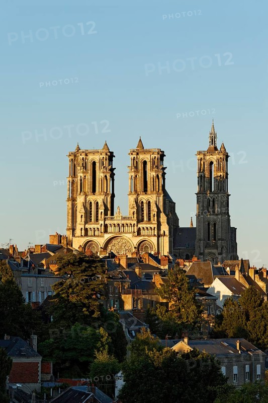 Laon Cathedral in the evening light