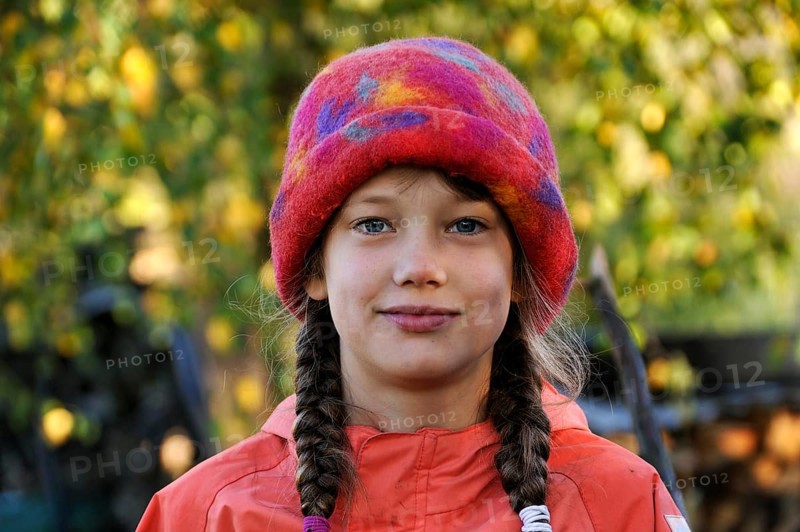 Portrait of a girl with braids