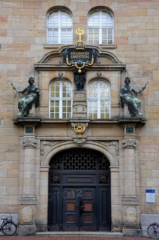 Entrance of the former Royal Bavarian Regional Post Directorate