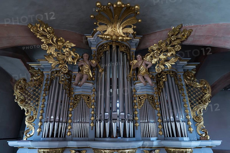 Organ prospectus from 1693 in the gothic hall church St. Veit Church