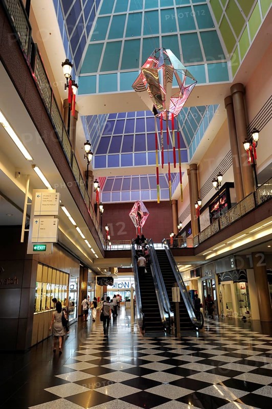 Shops in the Millenia Walk shopping centre in Marina Centre