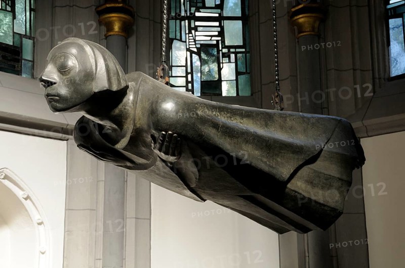 Angel sculpture by Ernst Barlach with features of the artist Kaethe Kollwitz