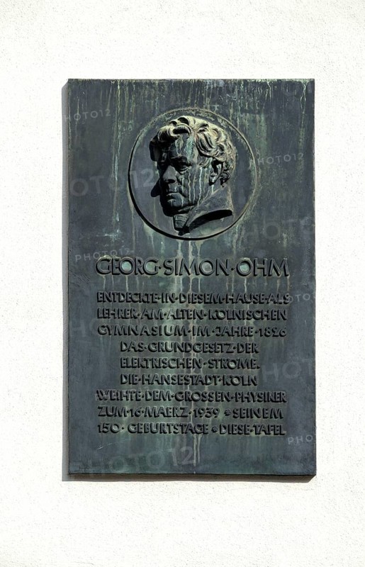 Plaque for Georg Simon Ohm