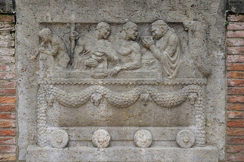 Stone slab from the Roman city walls