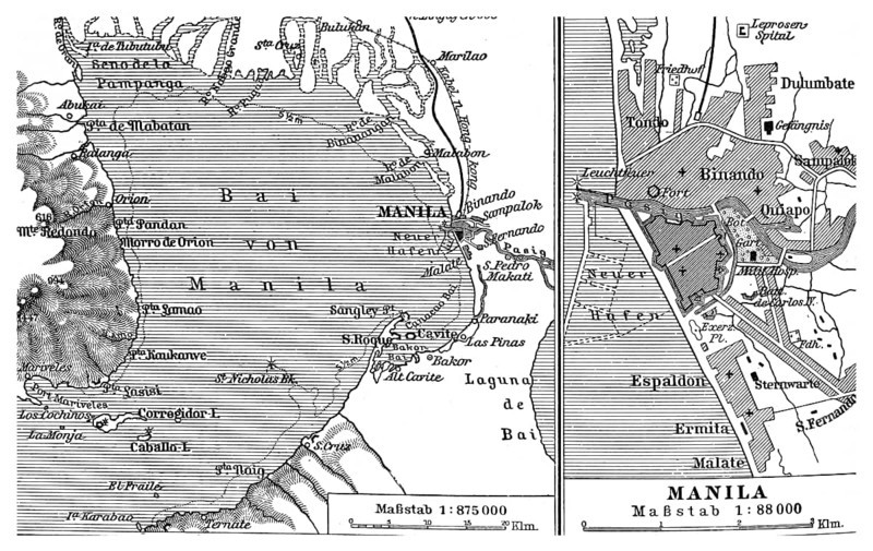 Map of Manila and the surrounding area