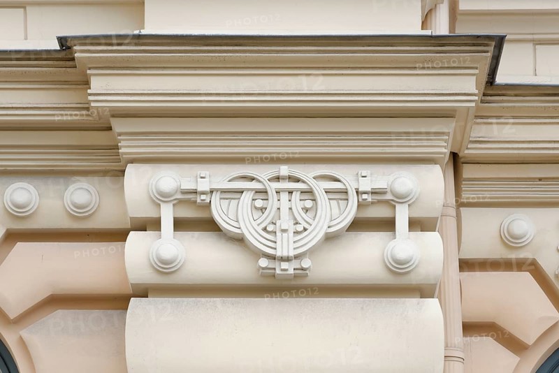 Detail view of an Art Nouveau building