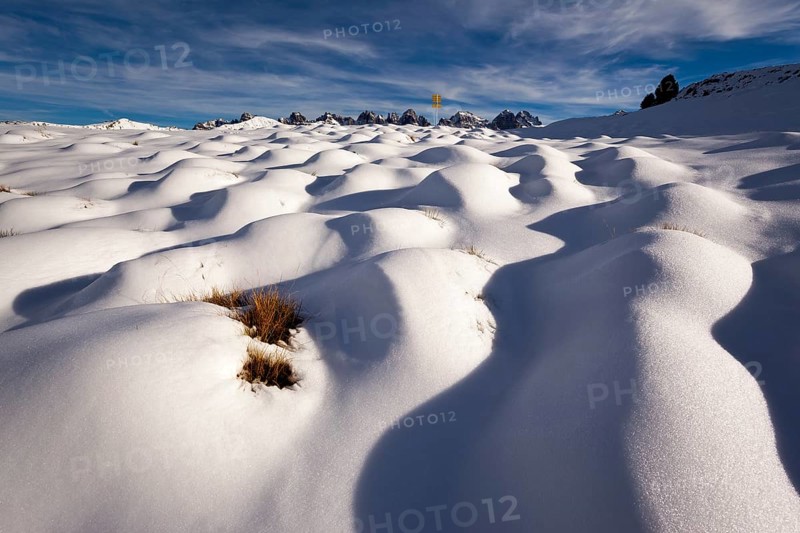Snow formations in autumn
