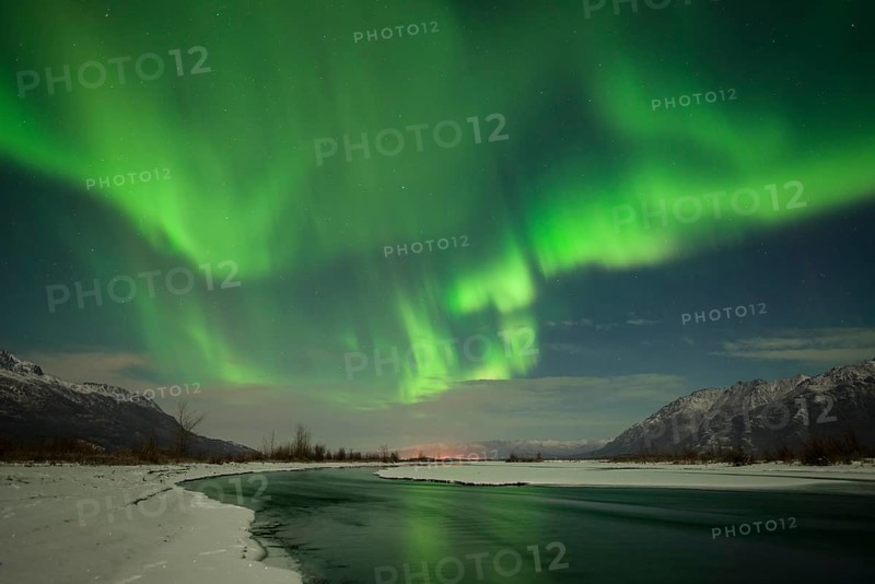 Aurora Borealis over the Knik River Valley