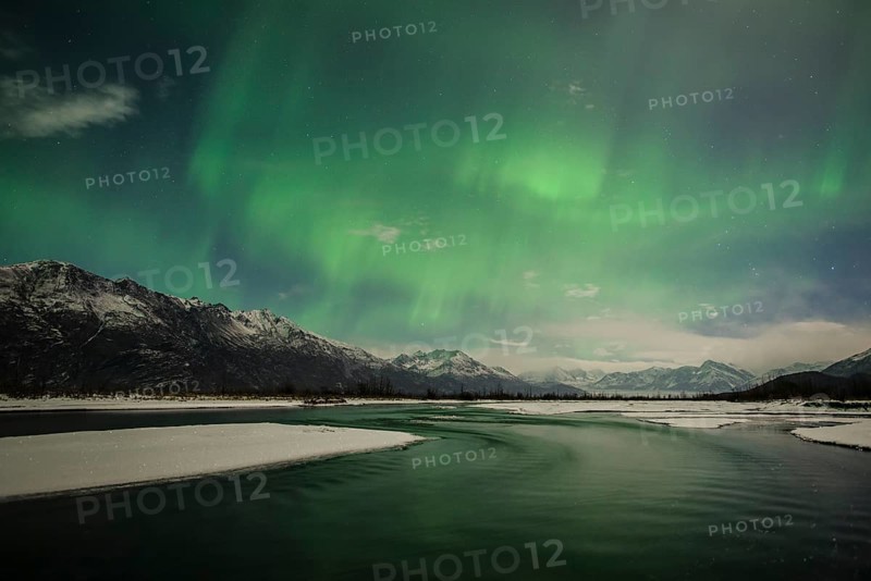 Aurora Borealis over the Knik River Valley