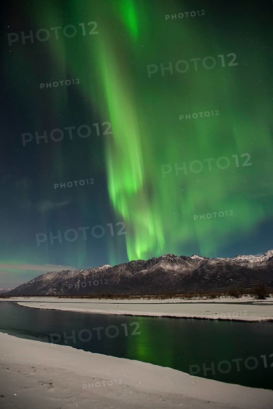 Aurora Borealis over the Knik River Valley
