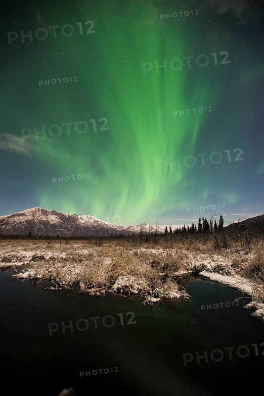 Aurora Borealis over the Knik River Valley