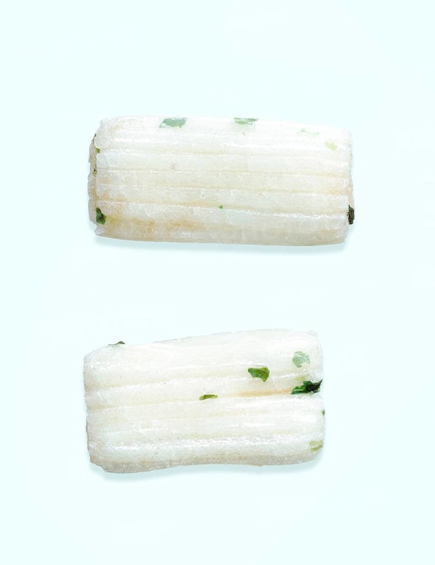 Two Japanese rice crackers