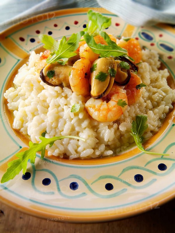 Classic risotto with prawns