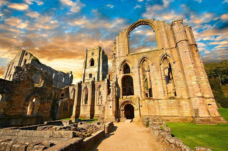 The ruins of Fountains Abbey