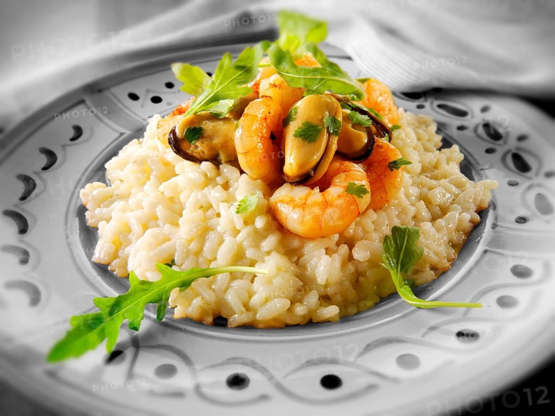 Classic risotto with prawns