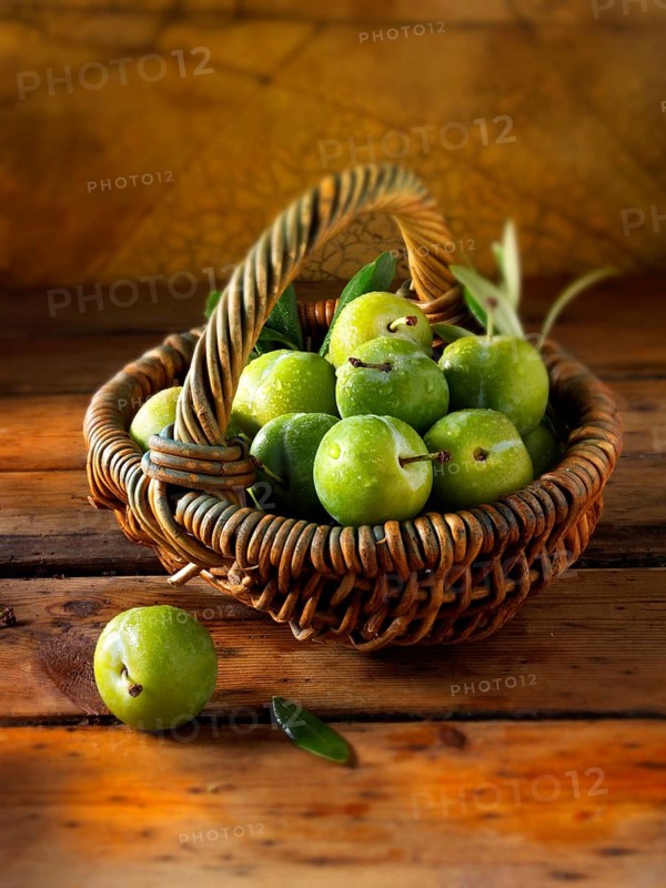 Fresh whole greengages