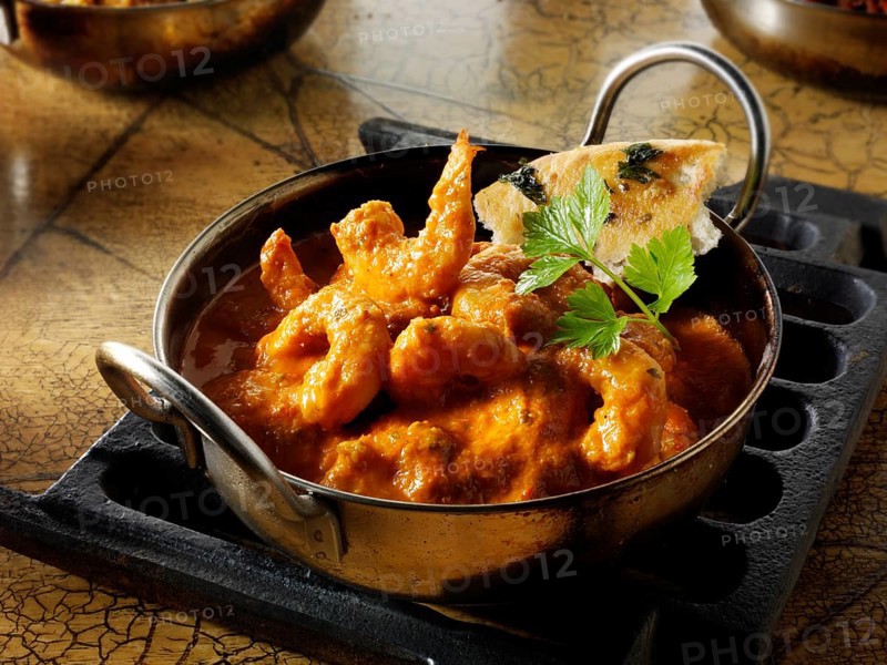 Prawn Makhani curry and rice