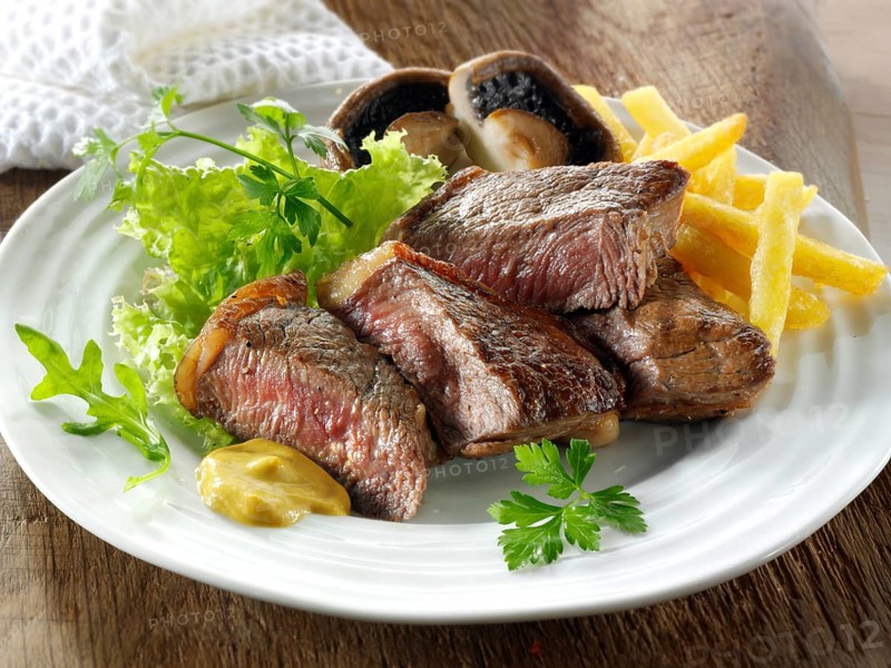 Sirloin steak and chips